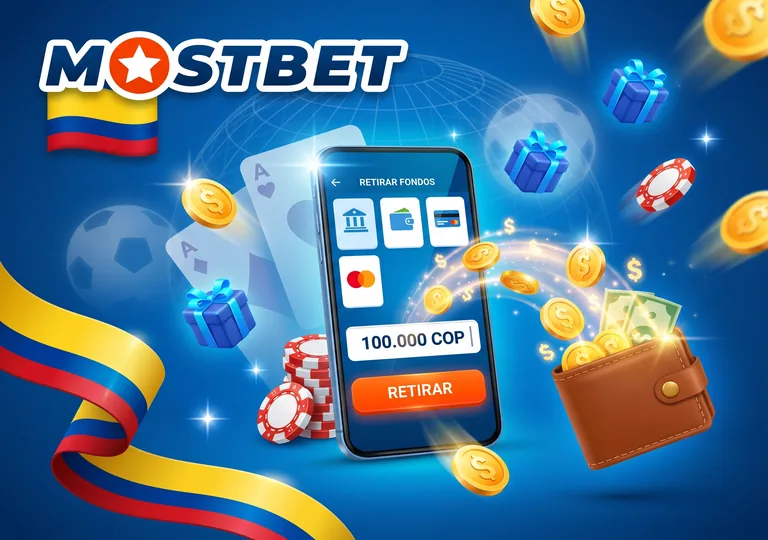 Retirar dinero desde la app Mostbet Colombia con PSE, Nequi y criptomonedas.