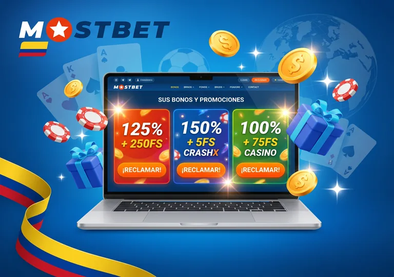 Bonos y promociones en Mostbet Colombia.