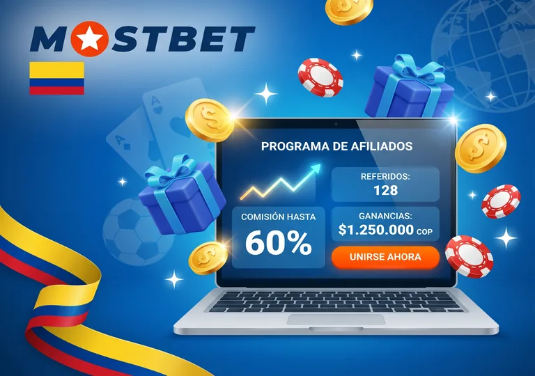 Programa de afiliados Mostbet con hasta 60% de comisión.
